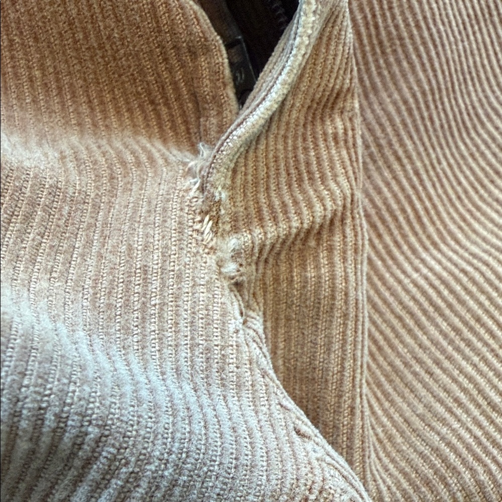 Super Groovy Authentic Vintage 70s Hippie Boho Tan Corduroy Wideleg Flares - Picture 6 of 16